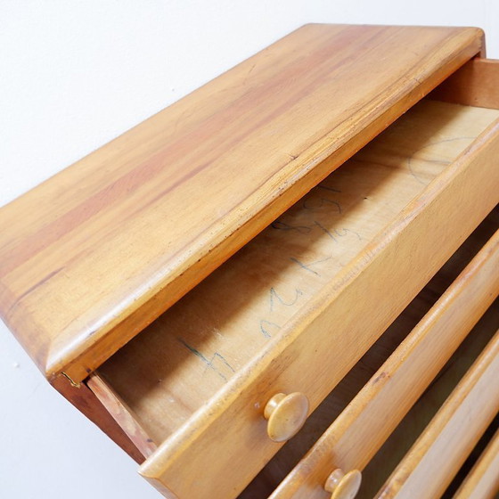 Image 1 of Vintage ladekast met 6 laden van massief grenenhout - jaren 70