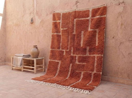 Handmade natural wool rug, traditional craftsmanship, 150/250 cm