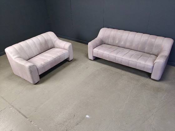 Image 1 of Ensemble de canapés vintage en cuir DS44 par Desede, années 1970