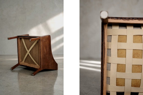 Vintage Mid-Century Deense moderne lounge lederen stoel & poef model 2207 door Børge Mogensen voor (photo 31 of 51)