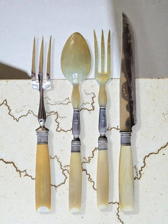 Gigot / Salad cutlery in Bakelite – Cutlery Sets, Art Deco (photo 8 of 11)