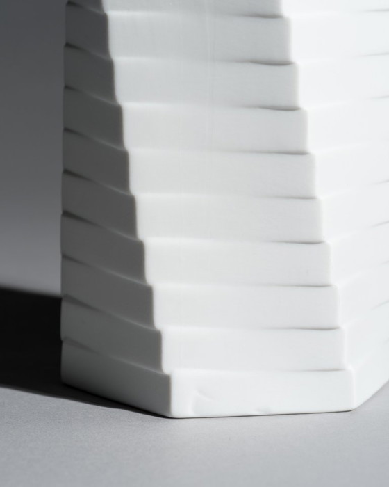 Image 1 of Rosenthal Bisque Porcelain Vase Trio Schreib, Freyer & XL “Pisa” Germany 70s-80s