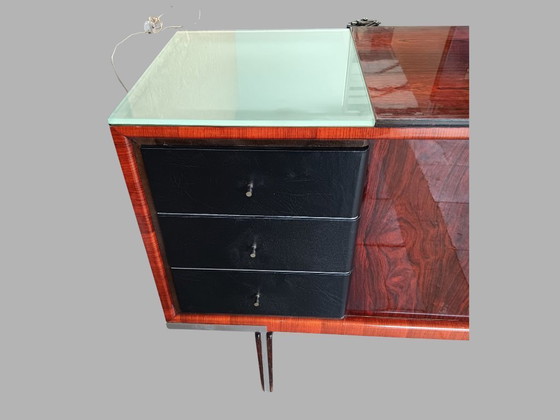 Image 1 of Large Illuminated Rosewood Sideboard with Skai Fronts, 250 cm, 1970s