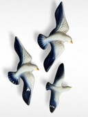 Placche vintage in ceramica decorata con decorazioni in ceramica, realizzate con bacchette artistiche