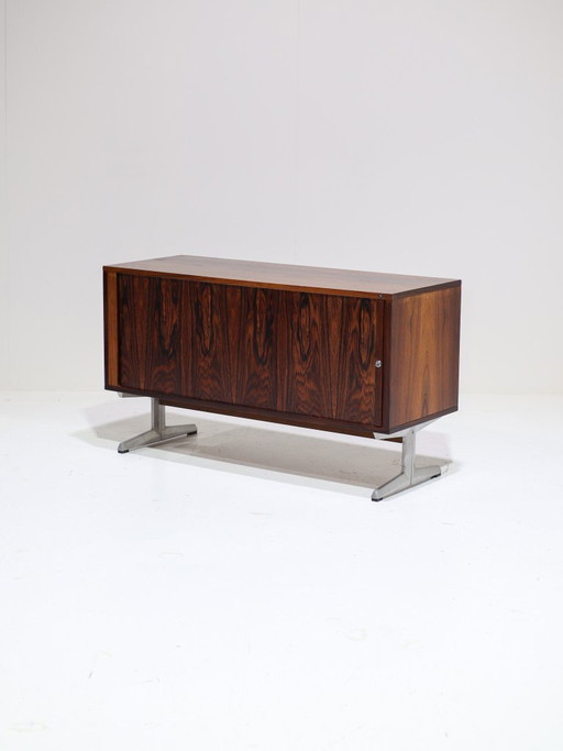 Mueble bar Nipu de palisandro, tambor metálico, danés, vintage de los años 60. – drankenkasten, Wood