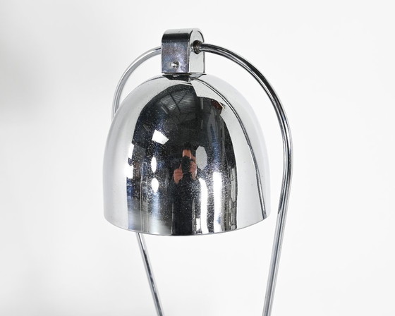 Image 1 of Lampe design Yves Jujeau et André Mounique pour Jumo. Métal chromé, France C.1930.