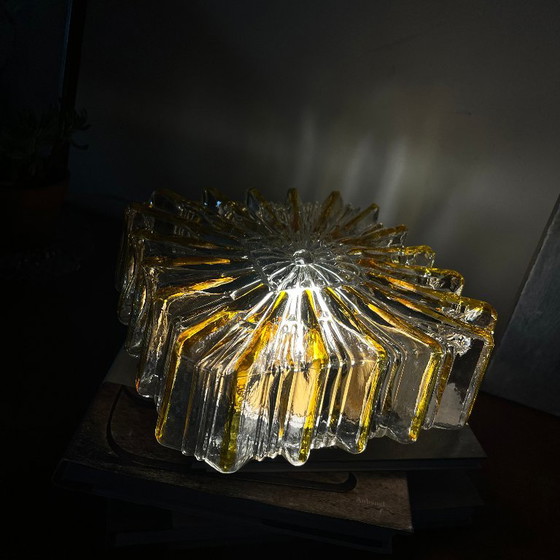 Grote Vierkante Zon Glas Wandlamp of Plafondlamp Type Limburg – Glashütte Limburg, Wandlampen (photo 7 of 9)