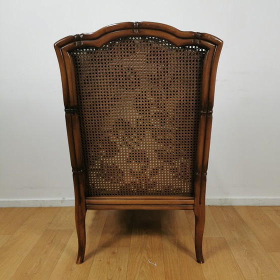 Image 1 of Fauteuils Giorgetti en simili bambou vintage, chaises de jardin, PRIX FIXE