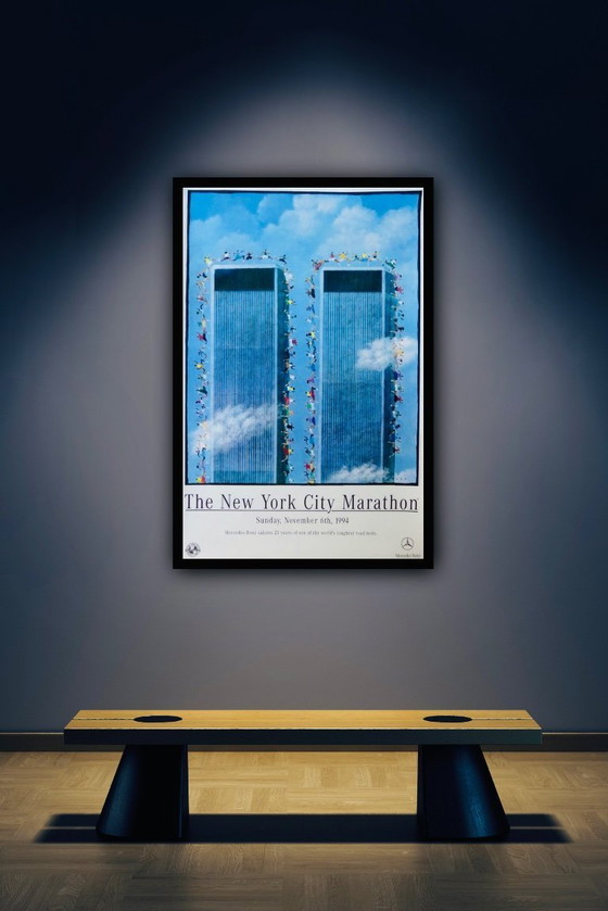 Image 1 of Dave Cutler: The New York City Marathon Poster "World Trade Center" 1994