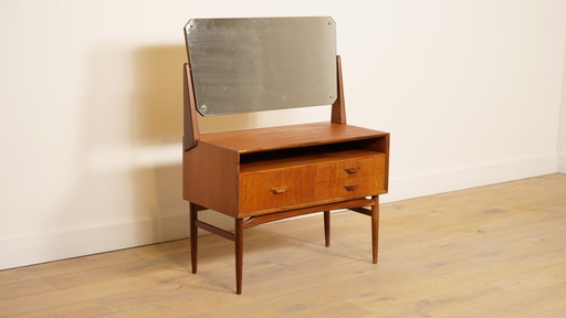 Table de toilette vintage | Design danois | Teck