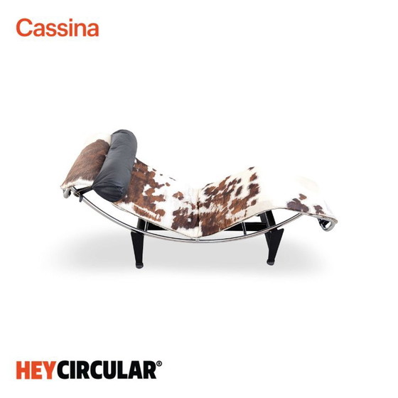 Originale Cassina LC4 Chaise Longue Vintage Le Corbusier Pelle di Mucca, Sedie da camera, Cromo, Multicolore (foto 2 di 15)