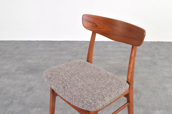 Mid-Century dänische Teak- & Woll-Esszimmerstühle von Farstrup, 1960er, 4er-Set – Silk, Wood (photo 11 of 12)