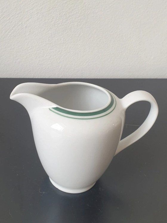 Image 1 of Mitterteich Bavaria Tea Set - Model 'Fanara' - Timeless Green Trim (3-piece, 1960s/70s)