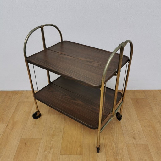 Foldable Vintage bar cart drinks trolley serving trolley
