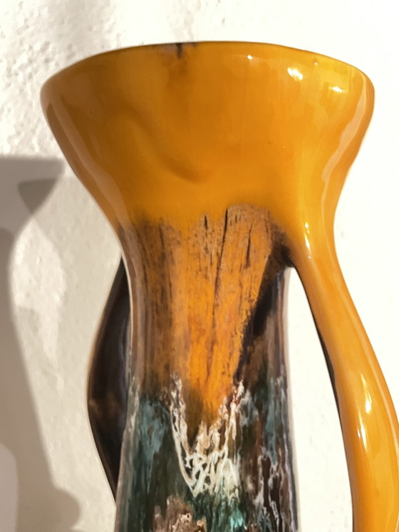 Jarrón de cerámica XL con esmalte de goteo, Francia – Jarrones, Ceramic (photo 12 of 14)