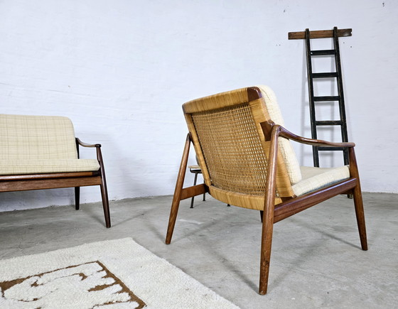 Image 1 of Hartmut Lohmeyer Set Mid Century anni '60 e '70 Panche Poltrone Poltrona Vintage Suite