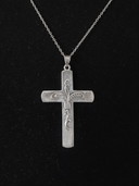 Cruz danesa de plata con collar a juego