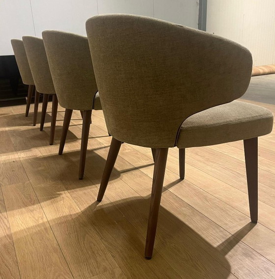 Image 1 of MINT CONDITION Minotti Dining Chairs Beige/Taupe Set 4
