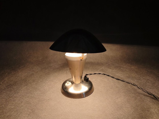 Image 1 of Bauhaus Chrome Table Lamp with Adjustable Shade, 1930s