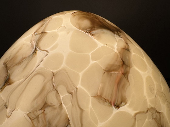 Image 1 of Vintage gemarmerde plafondlamp - elegantie in glas en metaal