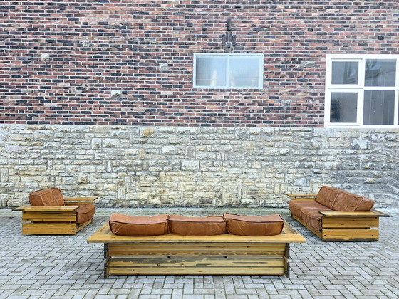 Image 1 of Hämeen Kalustaja 70s bancs canapé ensemble canapé vintage 