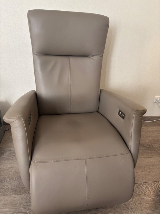 Recliner – verstelbare relaxstoel, Leather, Metal