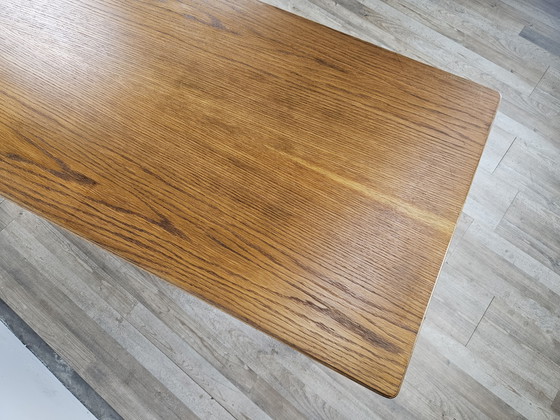 Image 1 of Rectangular Coffee Table in Beech and Oak from the 70s