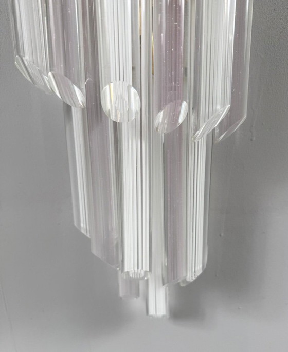 Image 1 of Lampada da parete/applique a cascata di metà secolo di Paulo Venini, vetro di Murano, Italia, anni '70