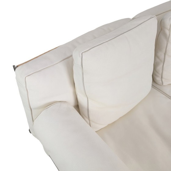 Image 1 of 2x Canapé Flexform Original en cuir beige Antonio Citterio