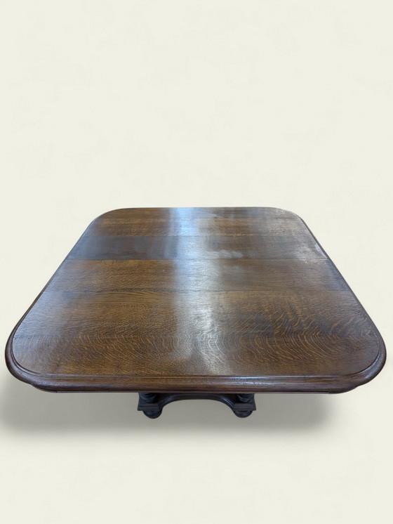 Image 1 of Table ancienne Gründerzeit | XIXe siècle | Chêne | Hauteur 74 cm | Table à manger vintage
