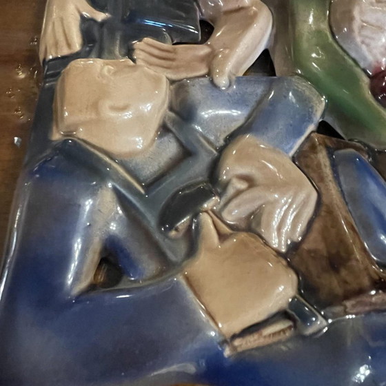 Sculptures en bas-relief de Rene Boschmans pour Coceram, années 1950, Lot de 4 – Ceramic, Art Deco (photo 9 of 20)