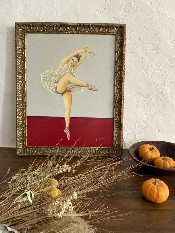 Image 1 of Oil on wood panel "Dancer", circa 1930