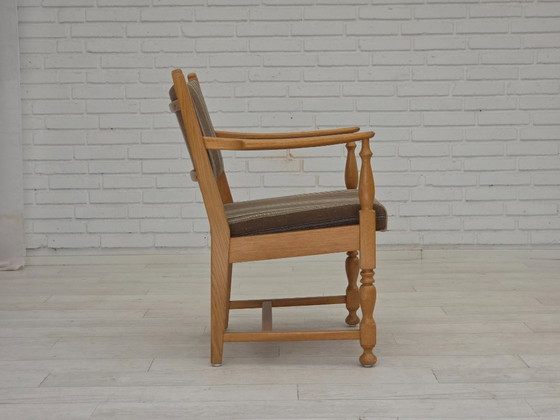 Image 1 of 1970, paire de fauteuils scandinaves, meubles en laine, bois de chêne massif.