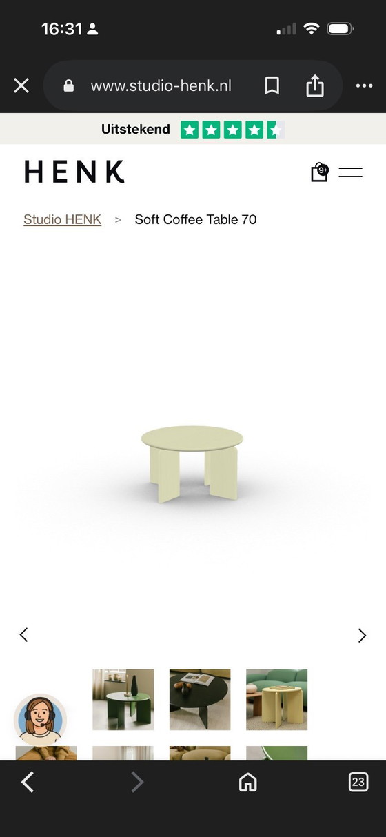Image 1 of Table basse jaune tendre Studio Henk