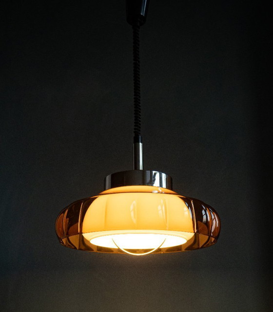 Image 1 of Vintage Herda Space Age Hanglamp van Plexiglas