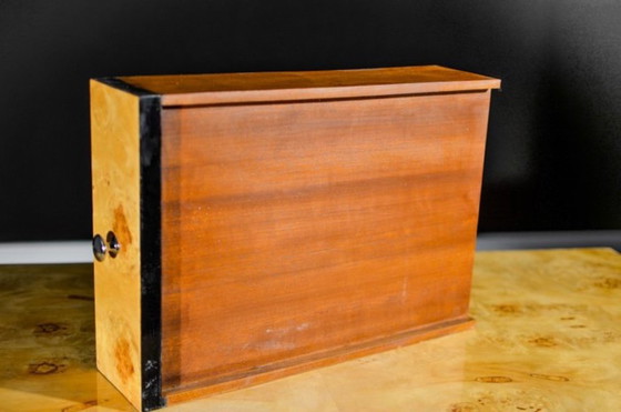 Image 1 of Scrivania in acero a forma di lira in stile Biedermeier