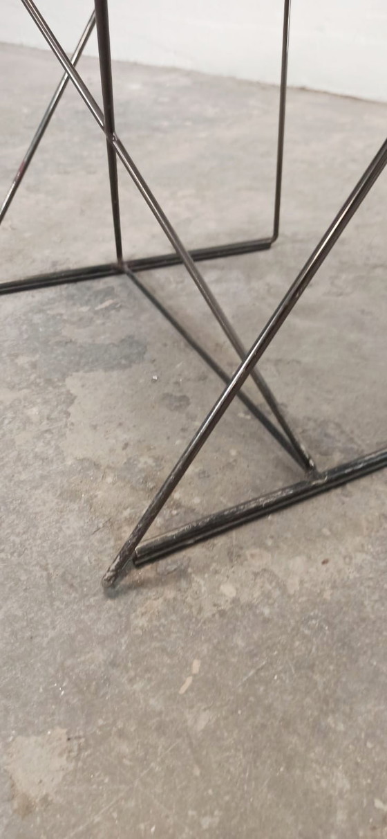 Image 1 of Niels Jørgen Haugesen X Line perforated metal chair 