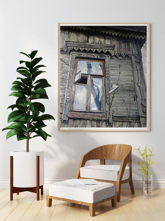 Original Oil Painting Contemporary Art Symbolism Window – Paintings & Drawings, Canvas (photo 3 of 7)