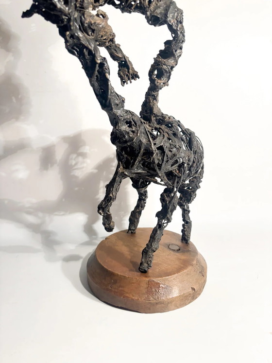 Sculpture de Chevalier en Fer Agenore Fabbri des années 1970 – Expressionisme (photo 10 of 13)