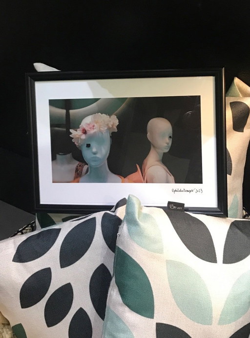 Framed photography of art mannequins