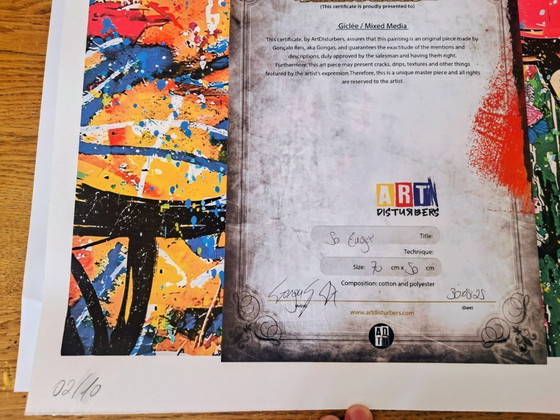 Image 1 of GONGAS - Tan ansioso - Litografía de artista enmarcada