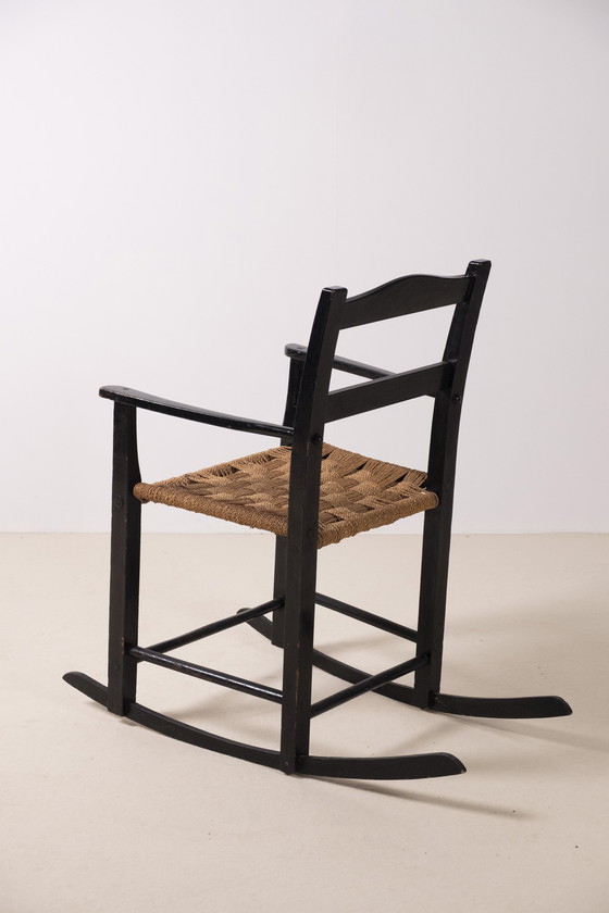 Image 1 of Schommelstoel begin 20e eeuw uit Denemarken