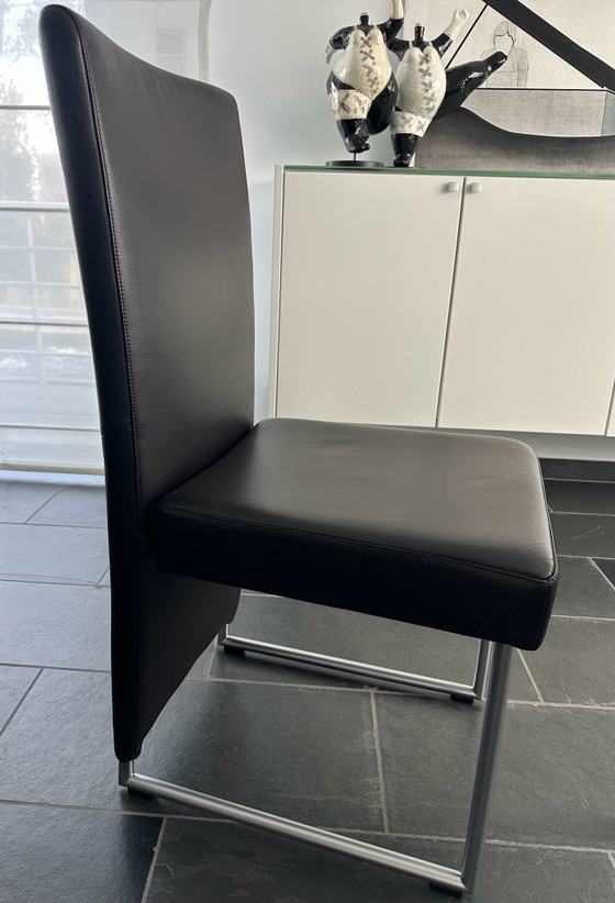 Rolf Benz set di 8 sedie di design – Sedie da pranzo, Pelle, Alluminio (photo 6 of 7)