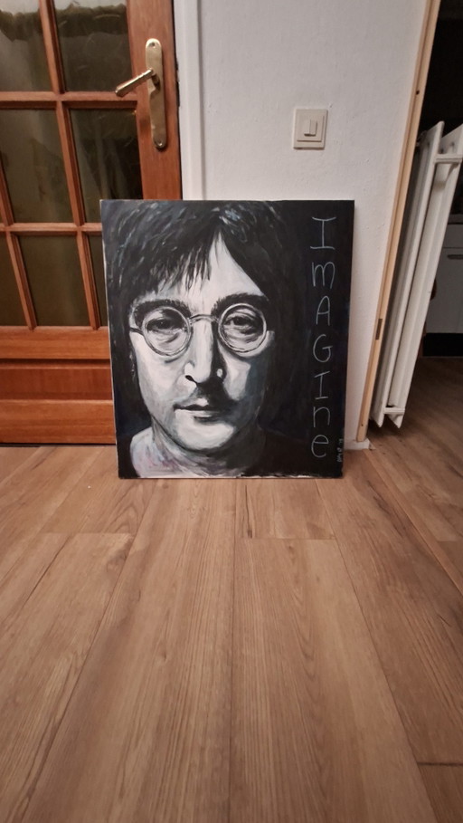 Original hand-painted painting of John Lennon.