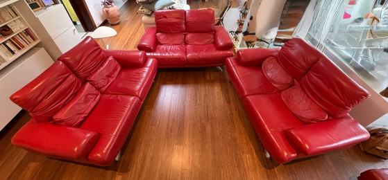 3 Canapés 2 Places À Vendre – Natuzzi, Leather (photo 7 of 7)