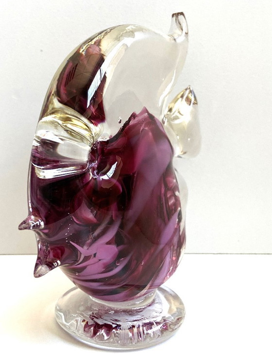 Image 1 of Escultura Sujeto Figura Conejo Zoomorfo en Vidrio Hecho en Malta Mdina Arte Decorativo