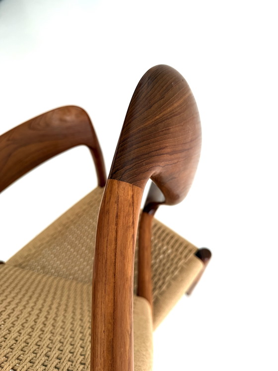6x modèle vintage n° 75, Niels Otto Møller '60 – Chaises de salle à manger, Wood, Paper (photo 11 of 13)
