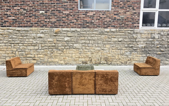 Image 1 of Modulaire bank, vintage jaren 60/70, banken, fauteuils, zitgroep in mid-century stijl, suite, sofaset