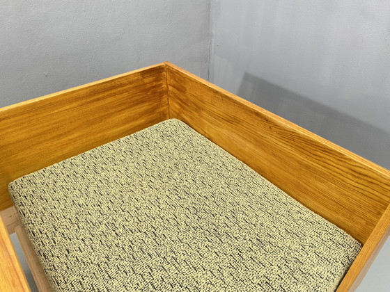 Image 1 of Divano in legno di metà secolo con tavolino laterale – Design modulare, anni '70