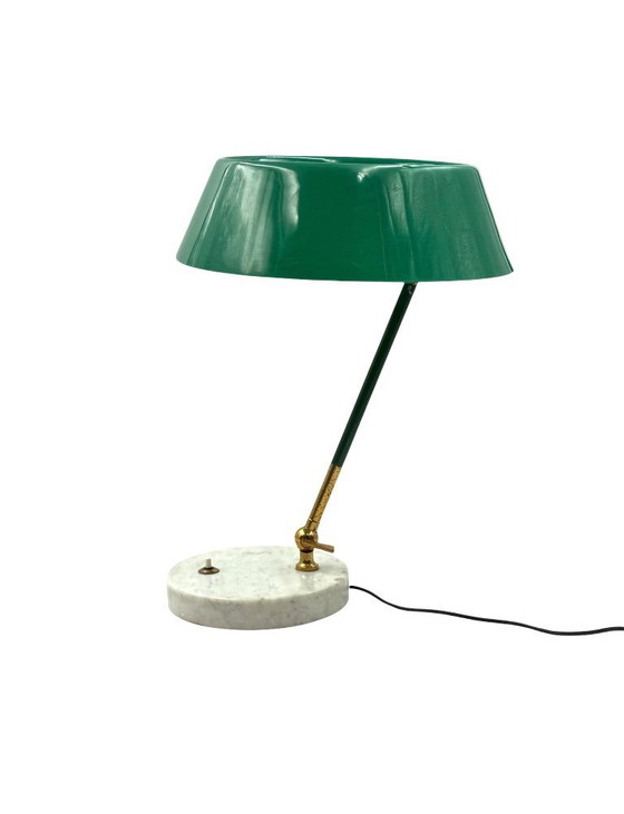 Image 1 of Mid-century green table lamp, Stilux Milano Italy, 1960s